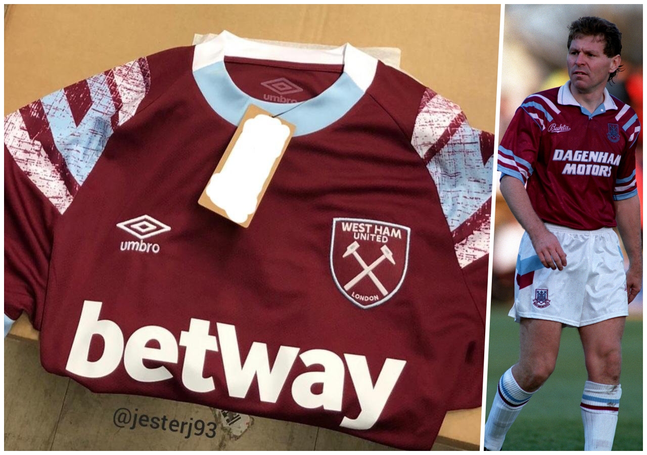 Inwoner pen warm Leaked: Is West Ham's 22/23 Umbro home shirt a 90's throwback?