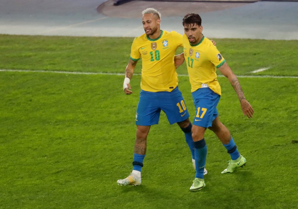 Lucas Paqueta and Neymar