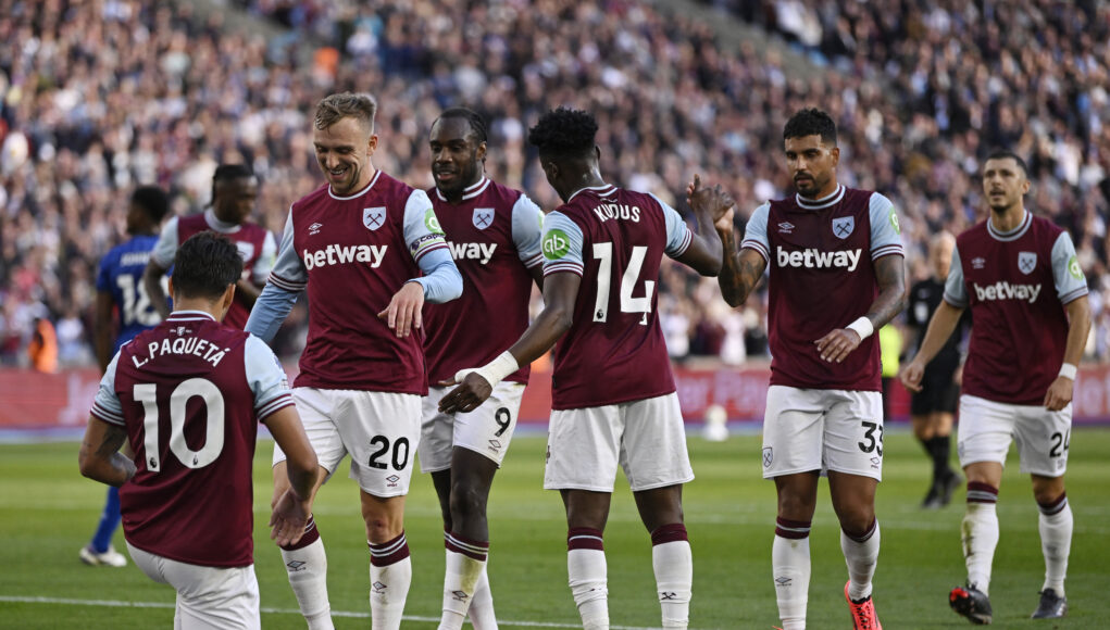West Ham players celebrate