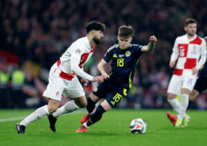 Ben Doak in action for Scotland. (REUTERS/Russell Cheyne)