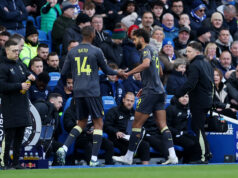 Everton's Beto and Dominic Calvert-Lewin. (REUTERS/Toby Melville)