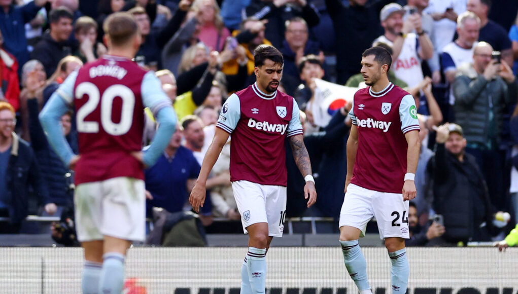 Lucas Paqueta, Guido Rodriguez. (REUTERS/Hannah Mckay)