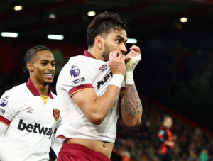 West Ham United's Lucas Paqueta and Crysencio Summerville. (Reuters/Andrew Boyers)