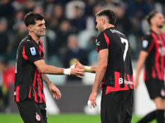 AC Milan's Christian Pulisic and Santiago Gimenez. (REUTERS/Daniele Mascolo)
