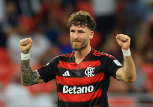 Flamengo's Leo Pereira. (REUTERS/Thaier Al-Sudani)