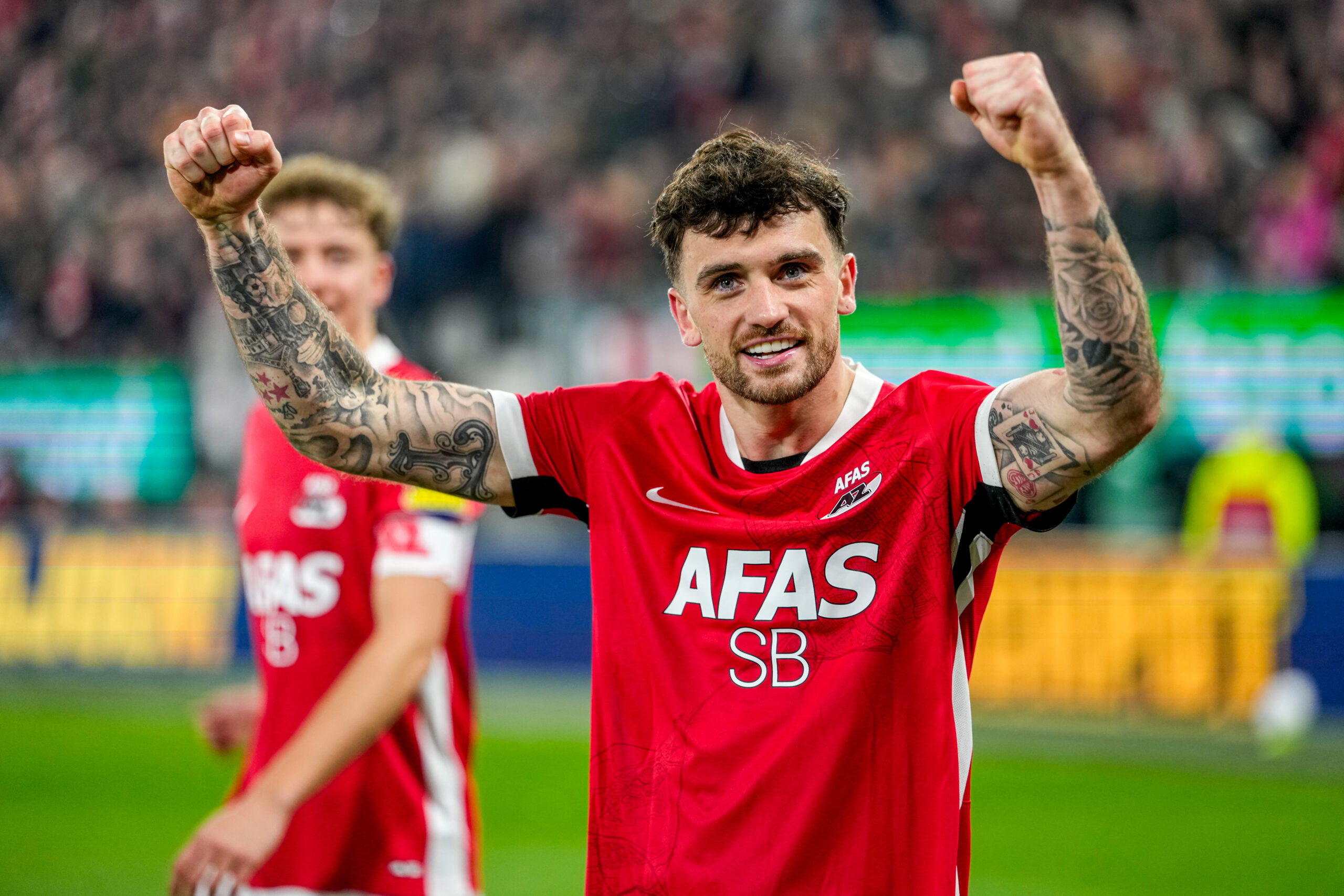 Troy Parrott of AZ Alkmaar. (Ed van de Pol/BSR Agency/Getty Images)