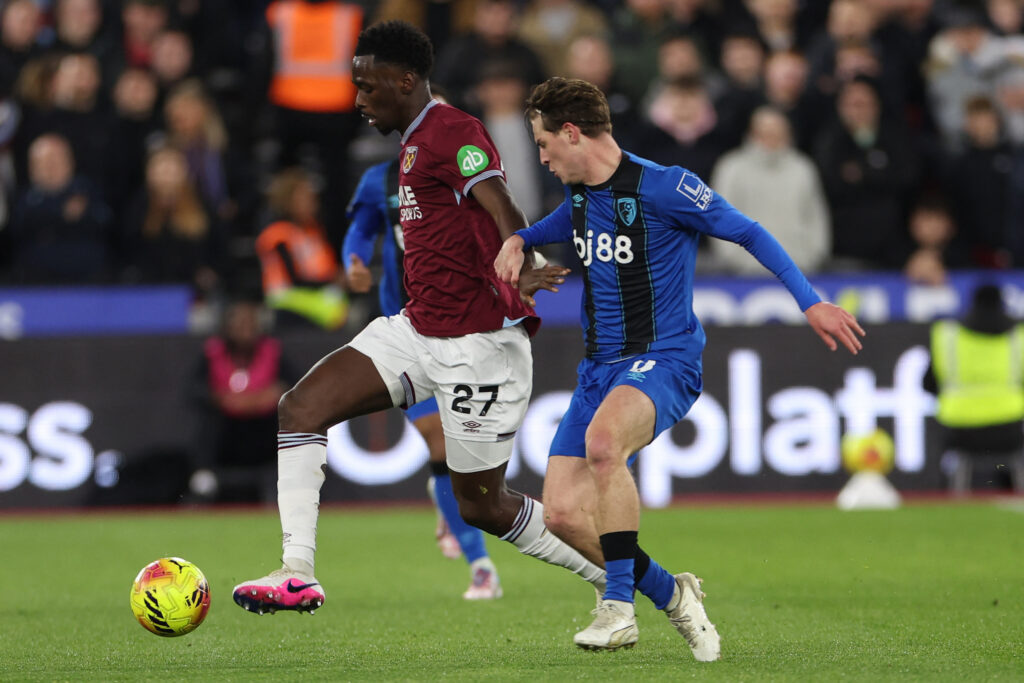 Magassa in action against Bournemouth