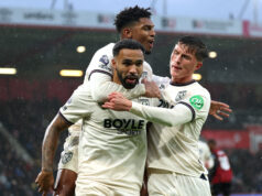 West Ham celebrate goal v Bournemouth