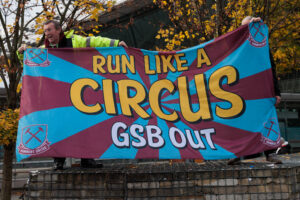 West Ham fans protest