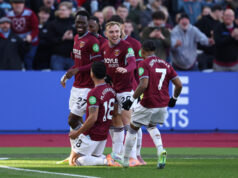 West Ham players celebrate