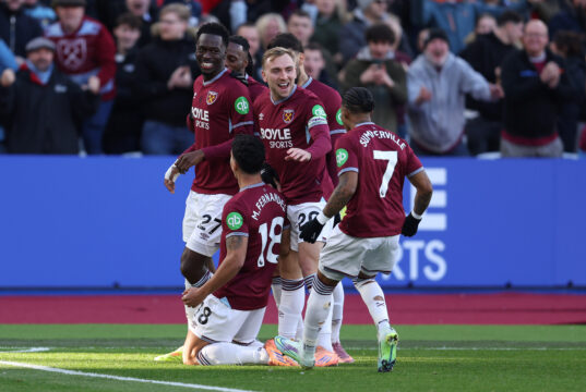 West Ham players celebrate